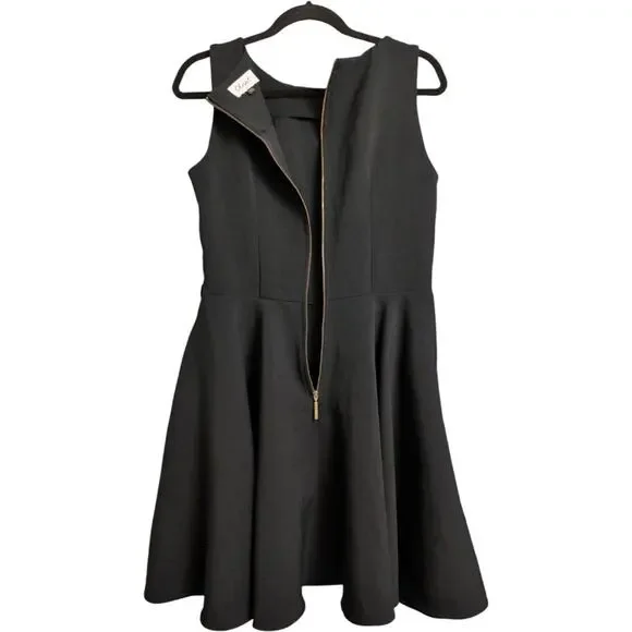 Closet London Black Sleeveless Fit and Flare Pleated Skirt Dress Size 10 - Picture 6 of 11